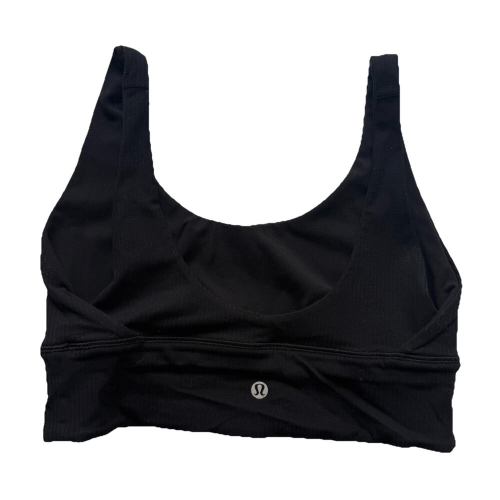 LULULEMON‎ Align Reversible Bra Size 6 Black / Black Ribbed A/B Athletic Yoga
